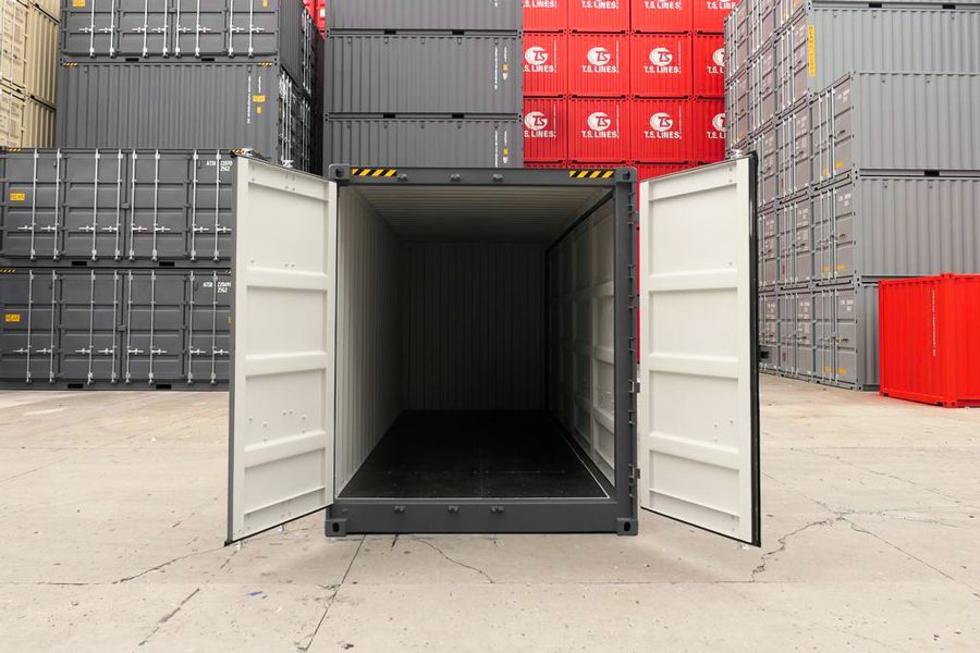 CONTENEDOR 20 PIES CUBO ALTO LADO ABIERTO